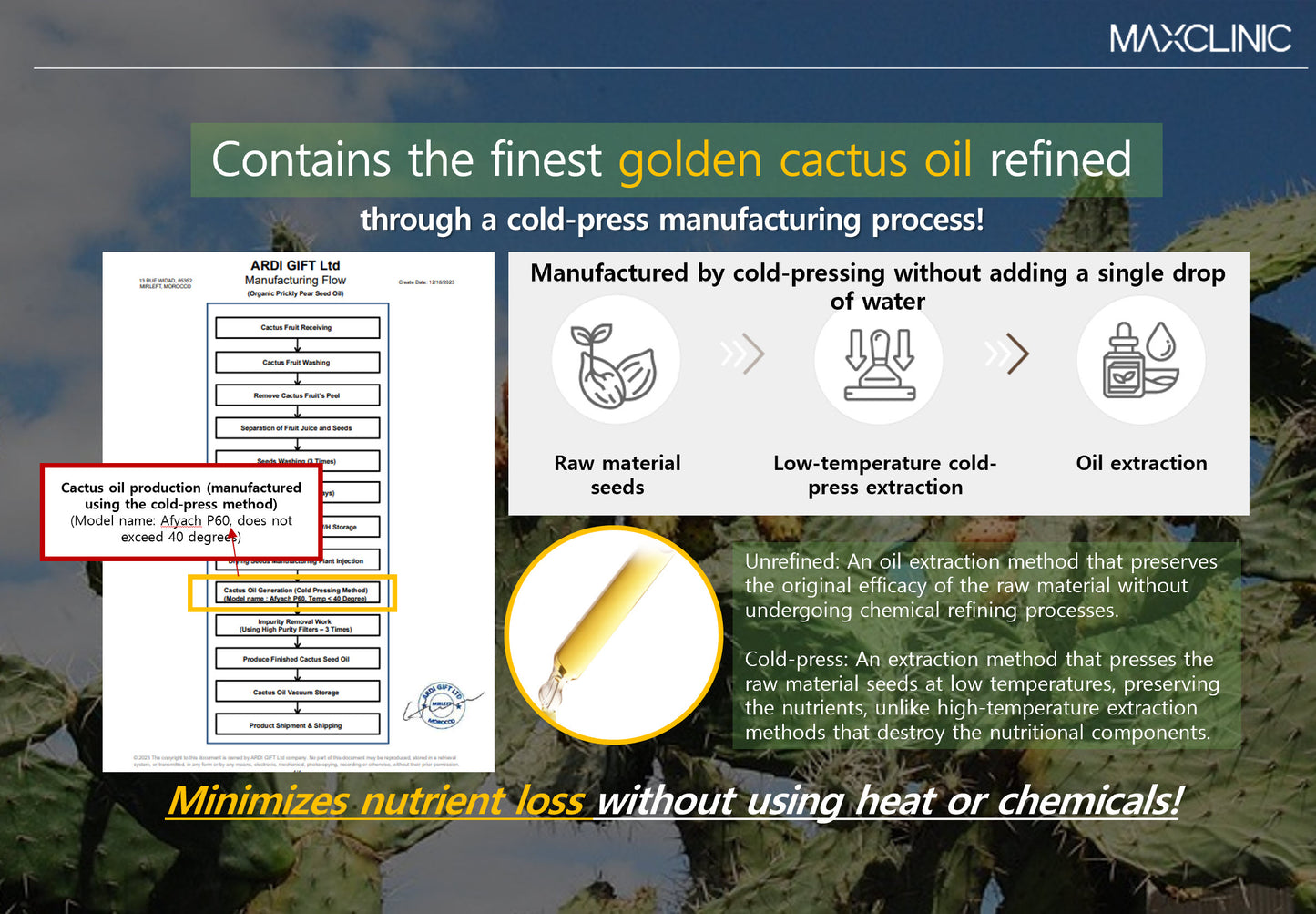 MAXCLINIC GOLDEN CACTUS TONER PAD 60ea 150ml